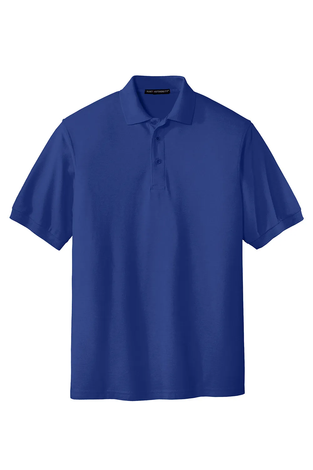 Port Authority Mens Silk Touch Wrinkle Resistant Short Sleeve Polo Shirt - Royal Blue