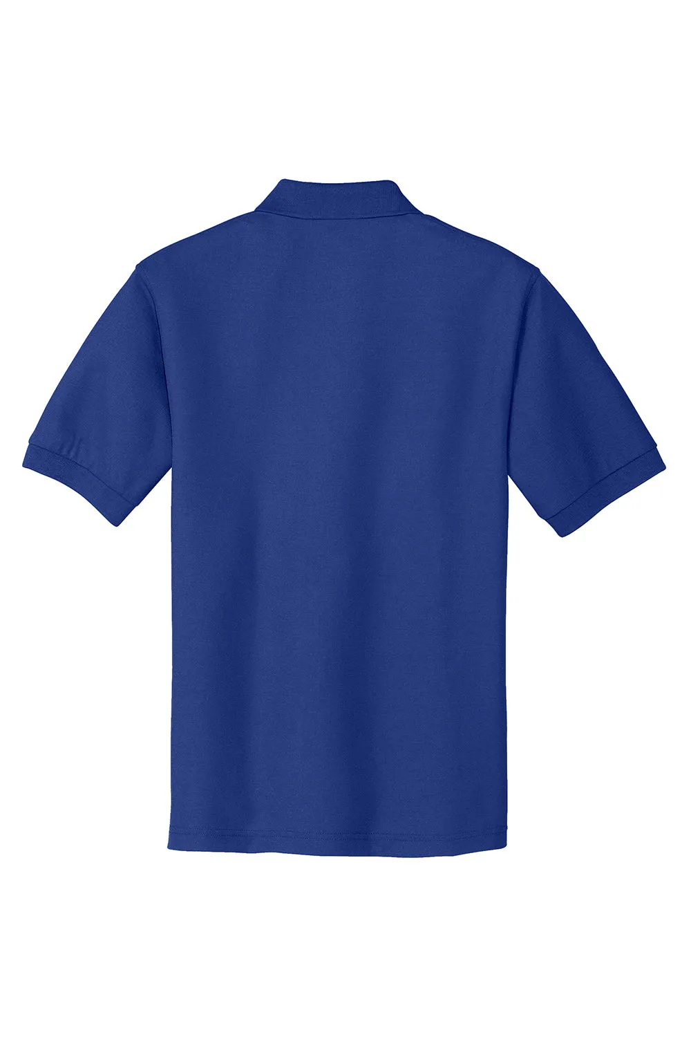 Port Authority Mens Silk Touch Wrinkle Resistant Short Sleeve Polo Shirt - Royal Blue