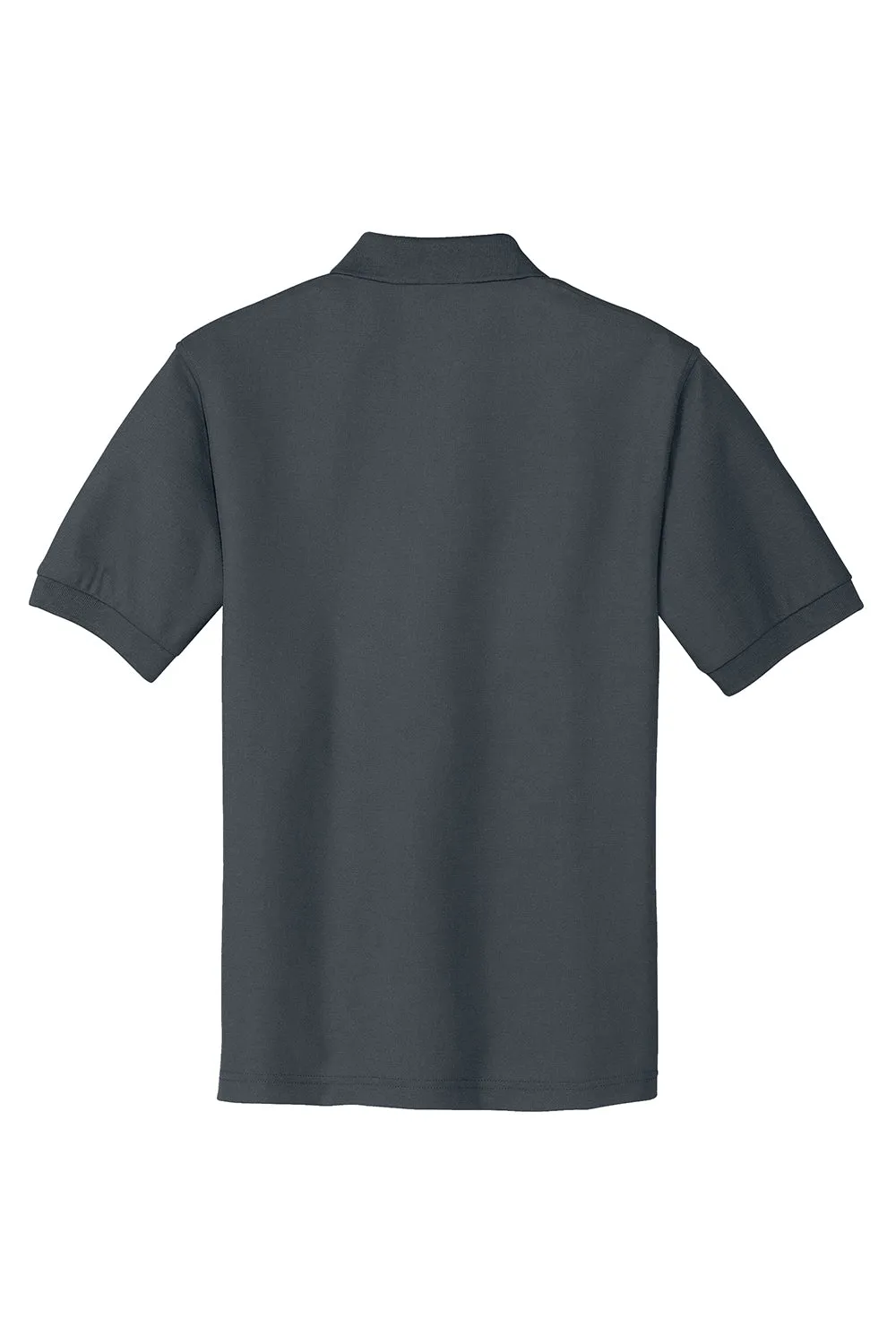 Port Authority Mens Silk Touch Wrinkle Resistant Short Sleeve Polo Shirt - Steel Grey