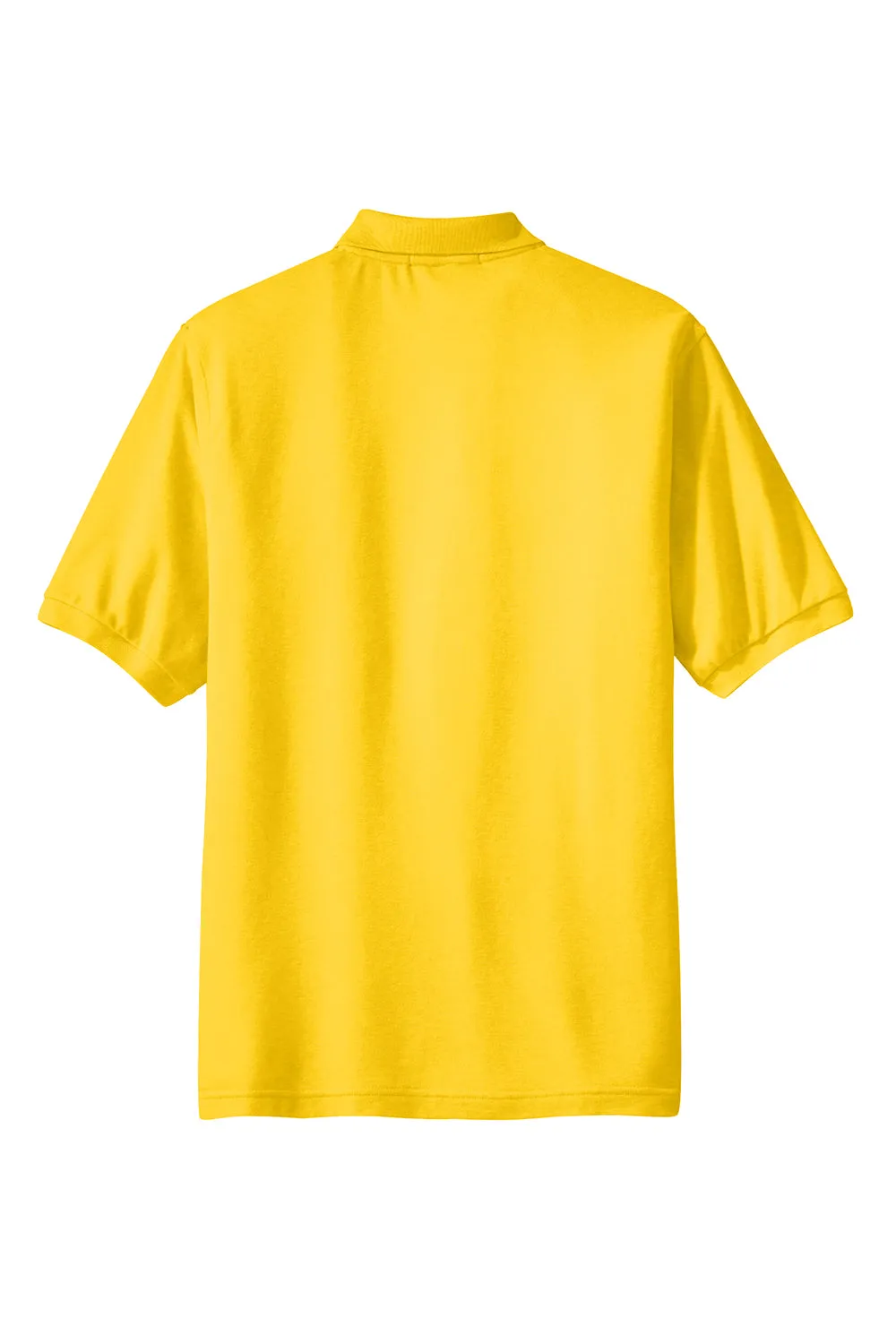 Port Authority Mens Silk Touch Wrinkle Resistant Short Sleeve Polo Shirt - Sunflower Yellow