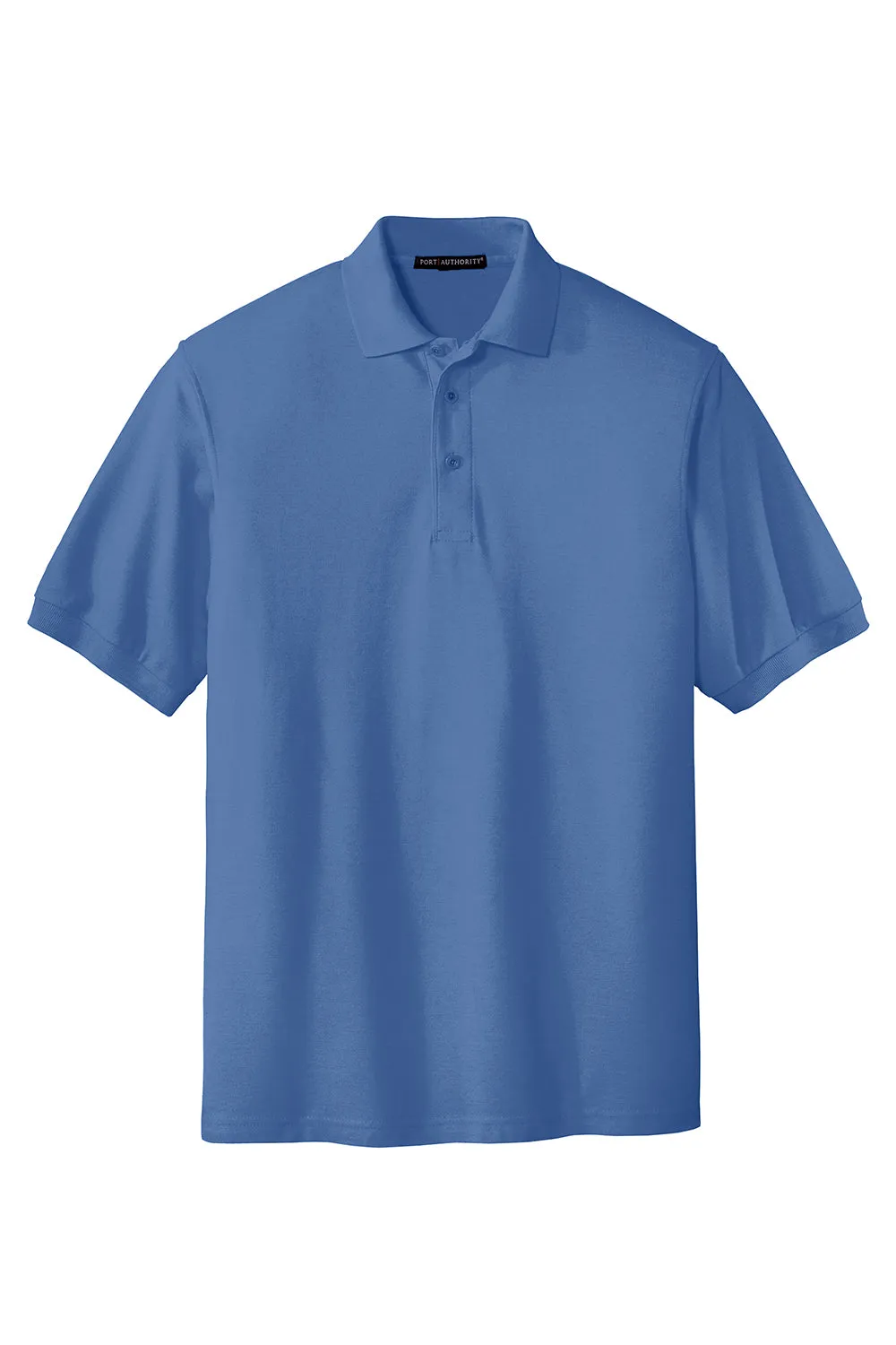 Port Authority Mens Silk Touch Wrinkle Resistant Short Sleeve Polo Shirt - Ultramarine Blue