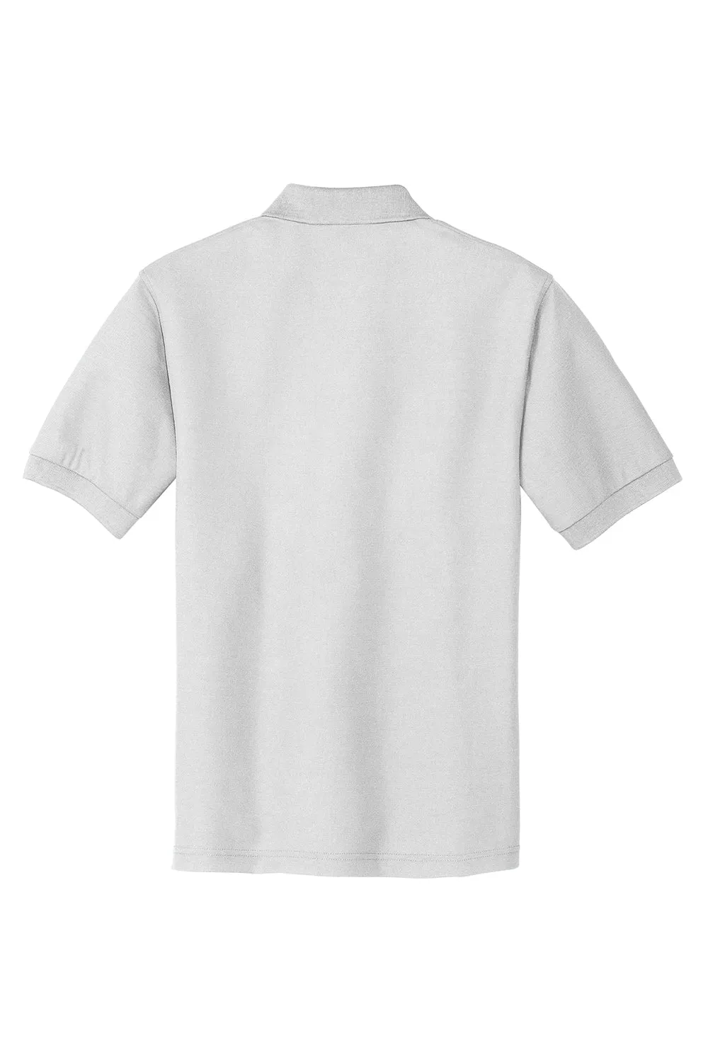 Port Authority Mens Silk Touch Wrinkle Resistant Short Sleeve Polo Shirt - White