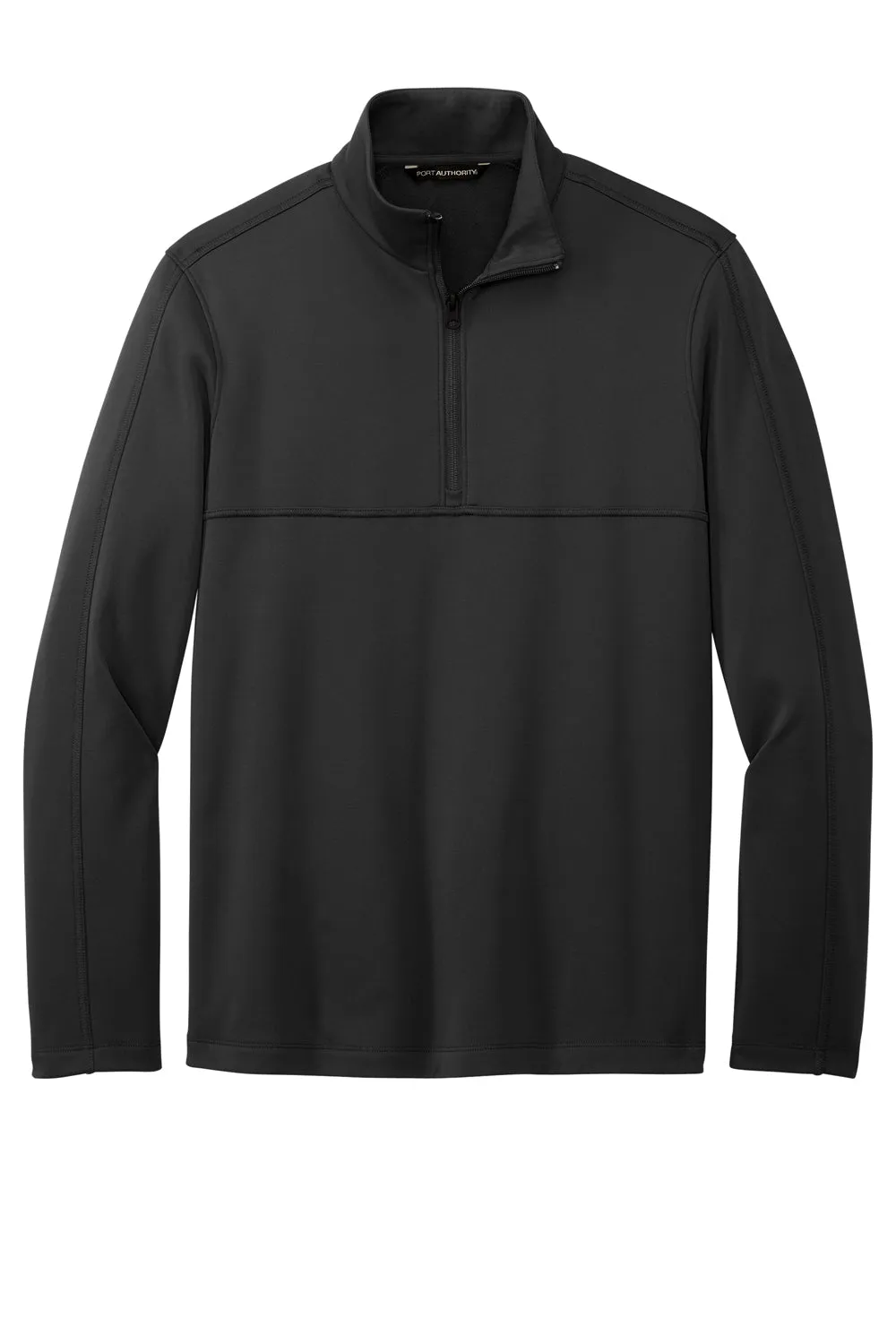 Port Authority Mens Smooth Fleece 1/4 Zip Jacket - Deep Black