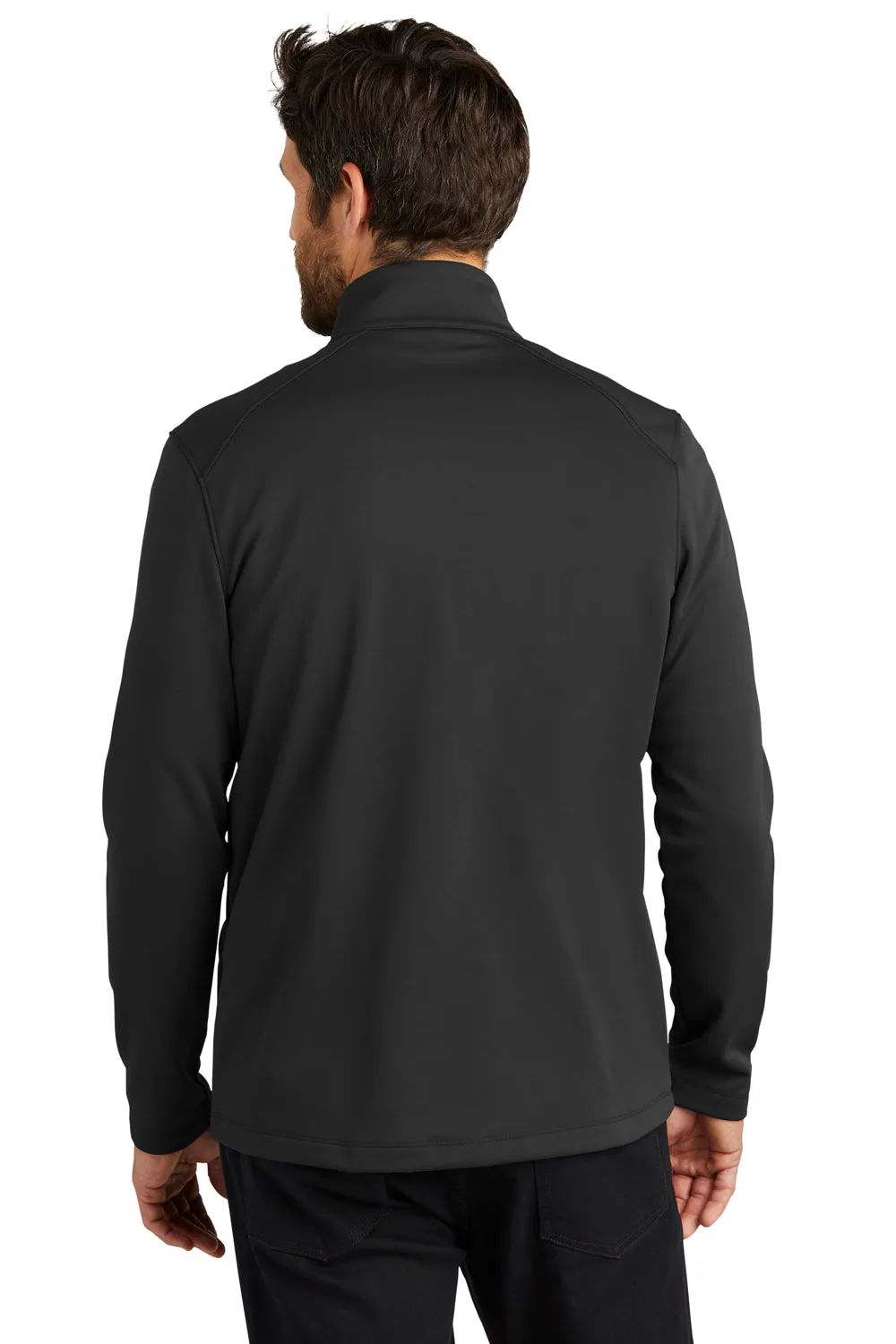 Port Authority Mens Smooth Fleece 1/4 Zip Jacket - Deep Black