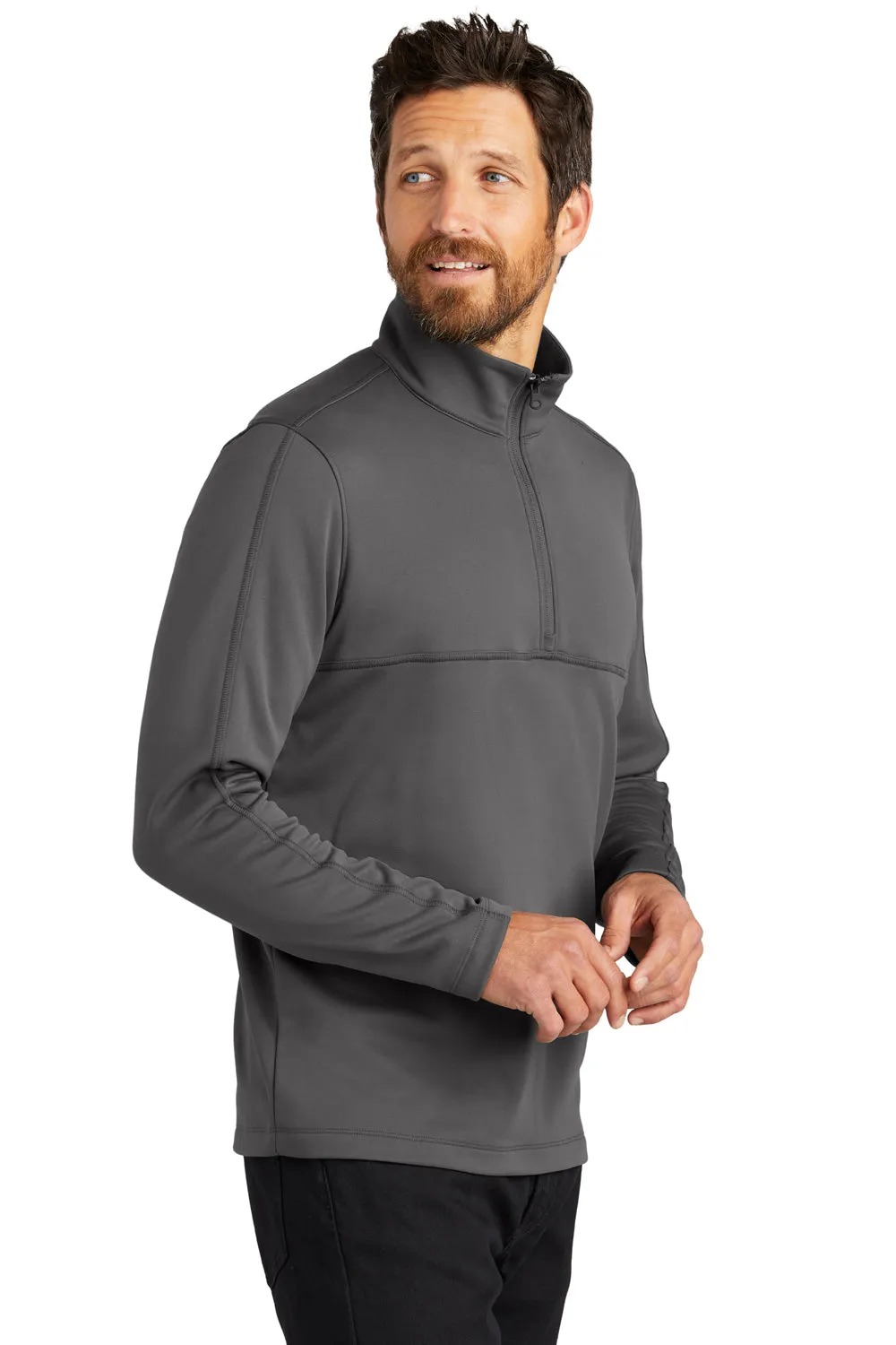 Port Authority Mens Smooth Fleece 1/4 Zip Jacket - Graphite Grey