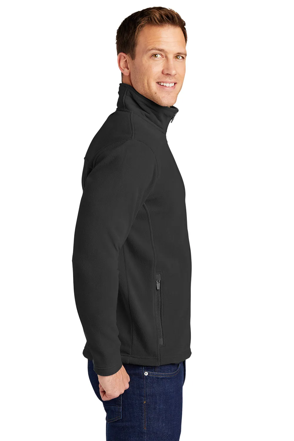 Port Authority Mens Summit Full Zip Fleece Jacket - Black