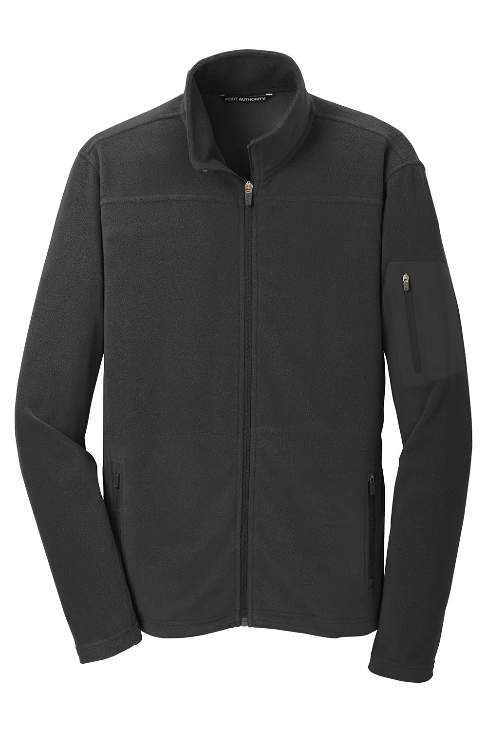 Port Authority Mens Summit Full Zip Fleece Jacket - Black