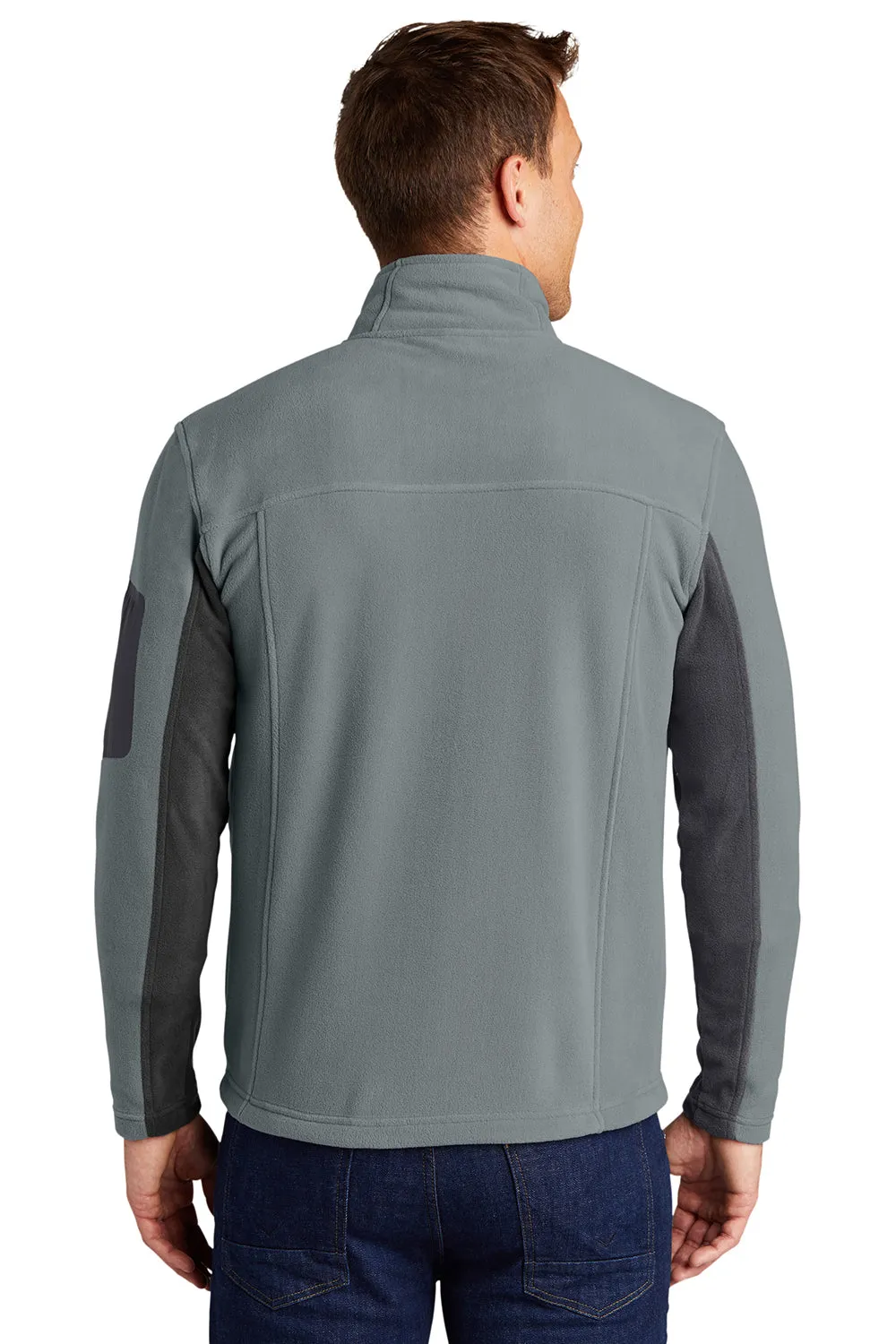 Port Authority Mens Summit Full Zip Fleece Jacket - Frost Grey/Magnet Grey