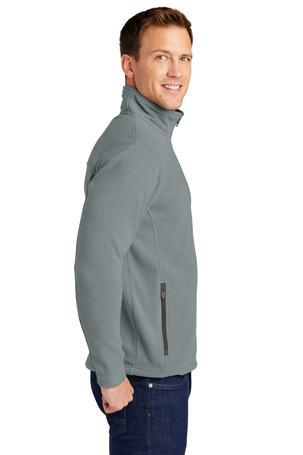 Port Authority Mens Summit Full Zip Fleece Jacket - Frost Grey/Magnet Grey