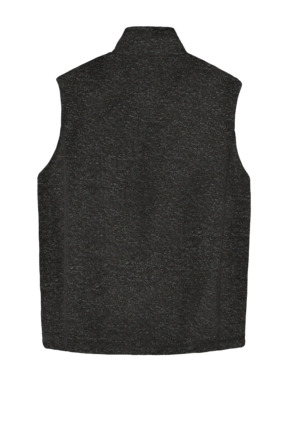 Port Authority Mens Sweater Fleece Full Zip Vest - Heather Black