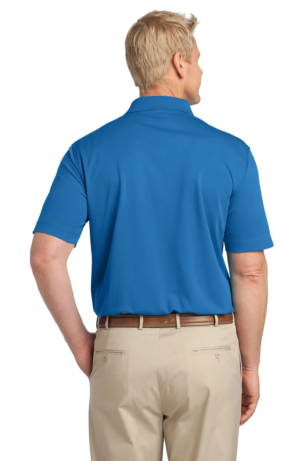 Port Authority Mens Tech Moisture Wicking Short Sleeve Polo Shirt - Vivid Blue - Closeout