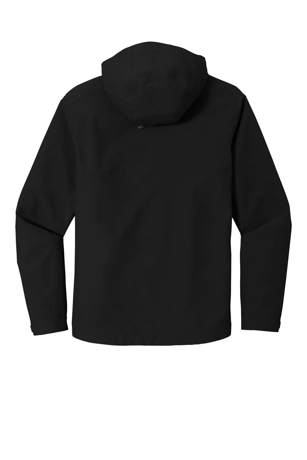 Port Authority Mens Tech Wind & Water Resistant Full Zip Hooded Rain Jacket - Deep Black