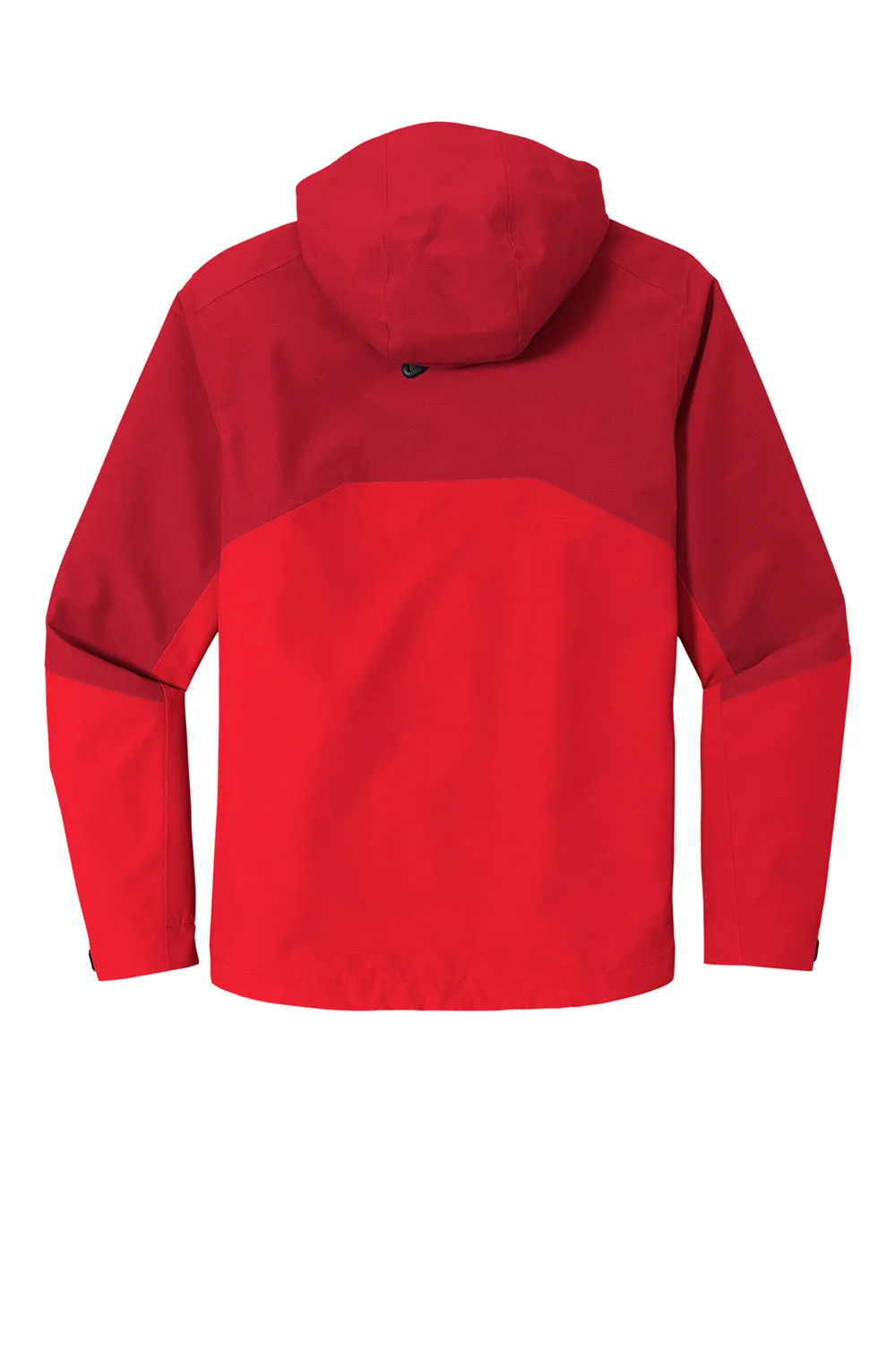 Port Authority Mens Tech Wind & Water Resistant Full Zip Hooded Rain Jacket - Sangria Red/True Red - Closeout