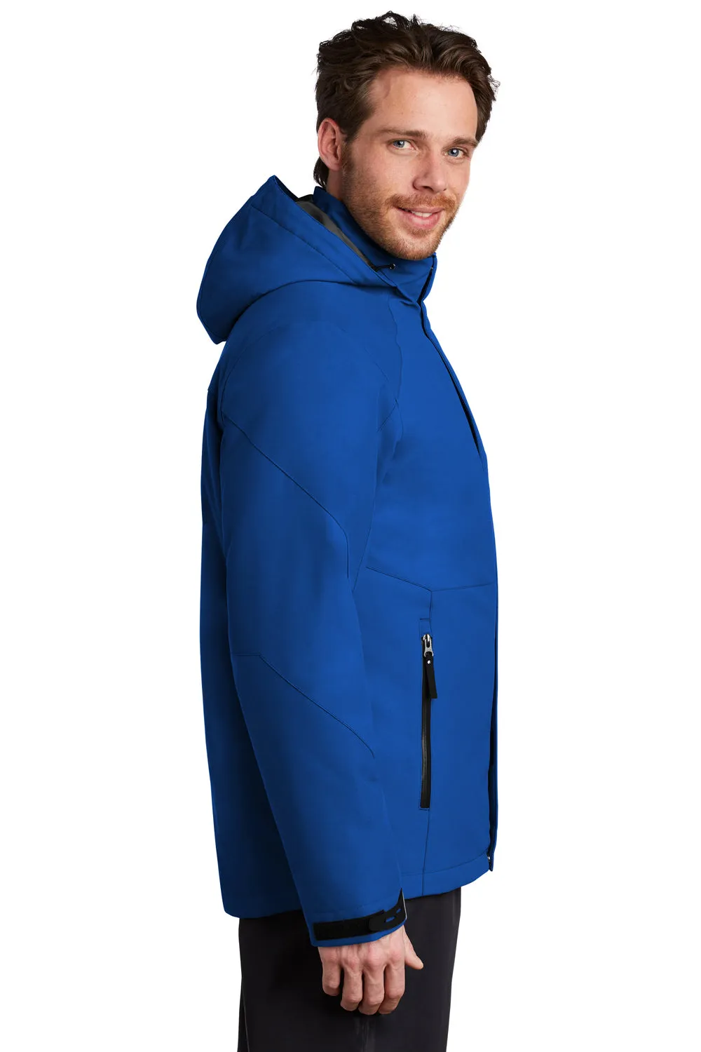Port Authority Mens Tech Windproof & Waterproof Full Zip Hooded Jacket - Cobalt Blue