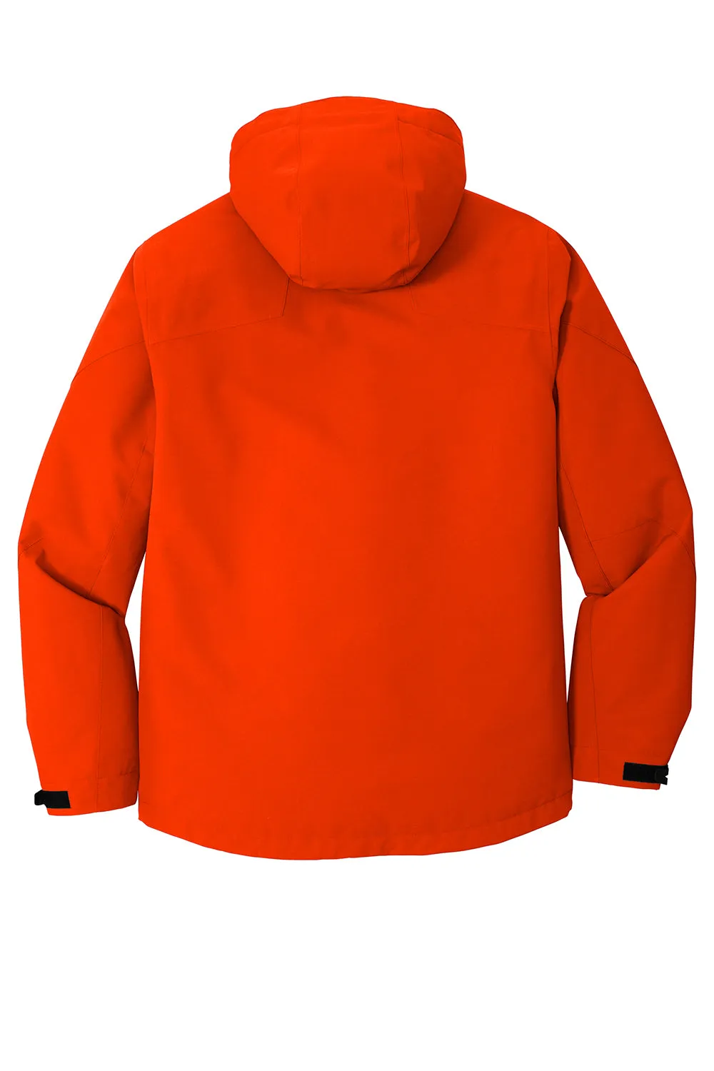 Port Authority Mens Tech Windproof & Waterproof Full Zip Hooded Jacket - Fire Orange - Closeout