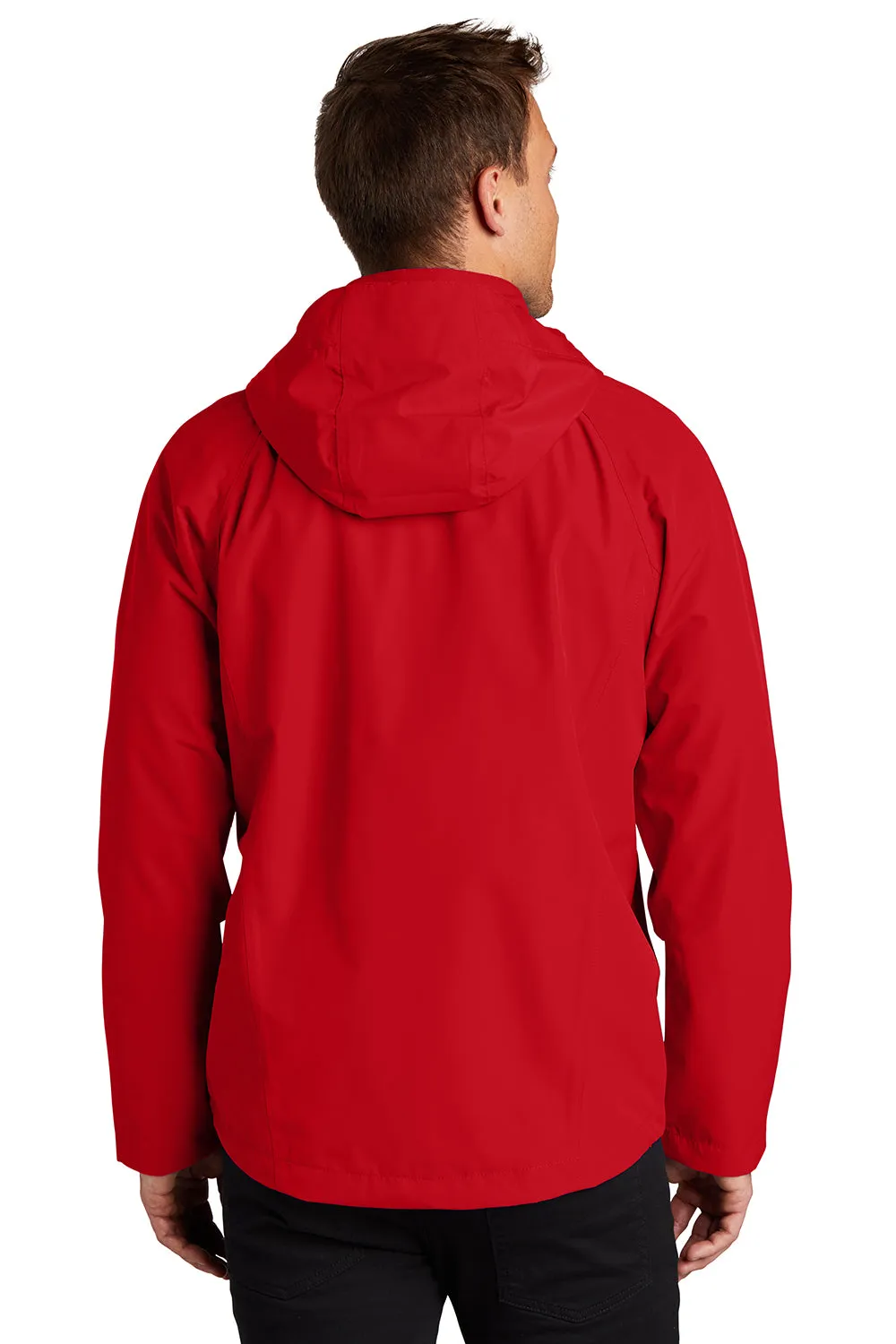Port Authority Mens Torrent Waterproof Full Zip Hooded Jacket - Deep Red