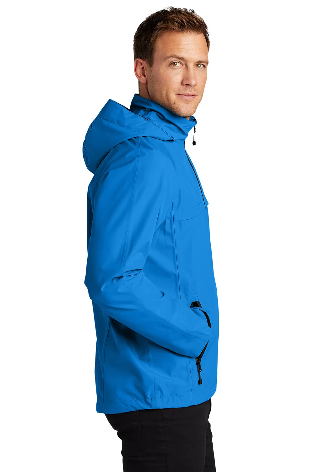Port Authority Mens Torrent Waterproof Full Zip Hooded Jacket - Direct Blue