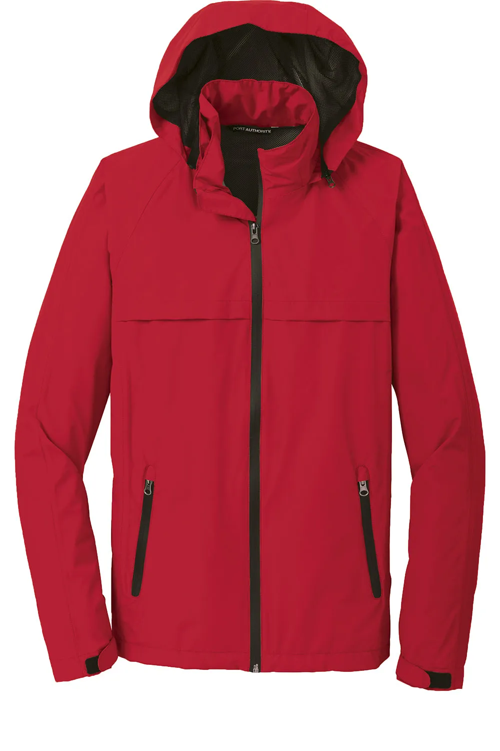 Port Authority Mens Torrent Waterproof Full Zip Hooded Jacket - Engine Red