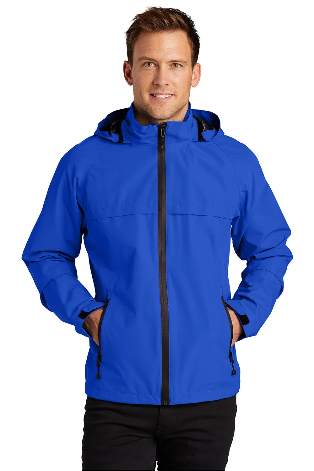 Port Authority Mens Torrent Waterproof Full Zip Hooded Jacket - True Royal Blue