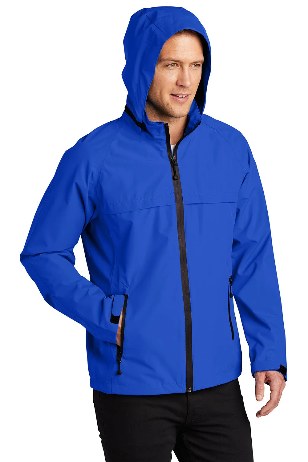 Port Authority Mens Torrent Waterproof Full Zip Hooded Jacket - True Royal Blue
