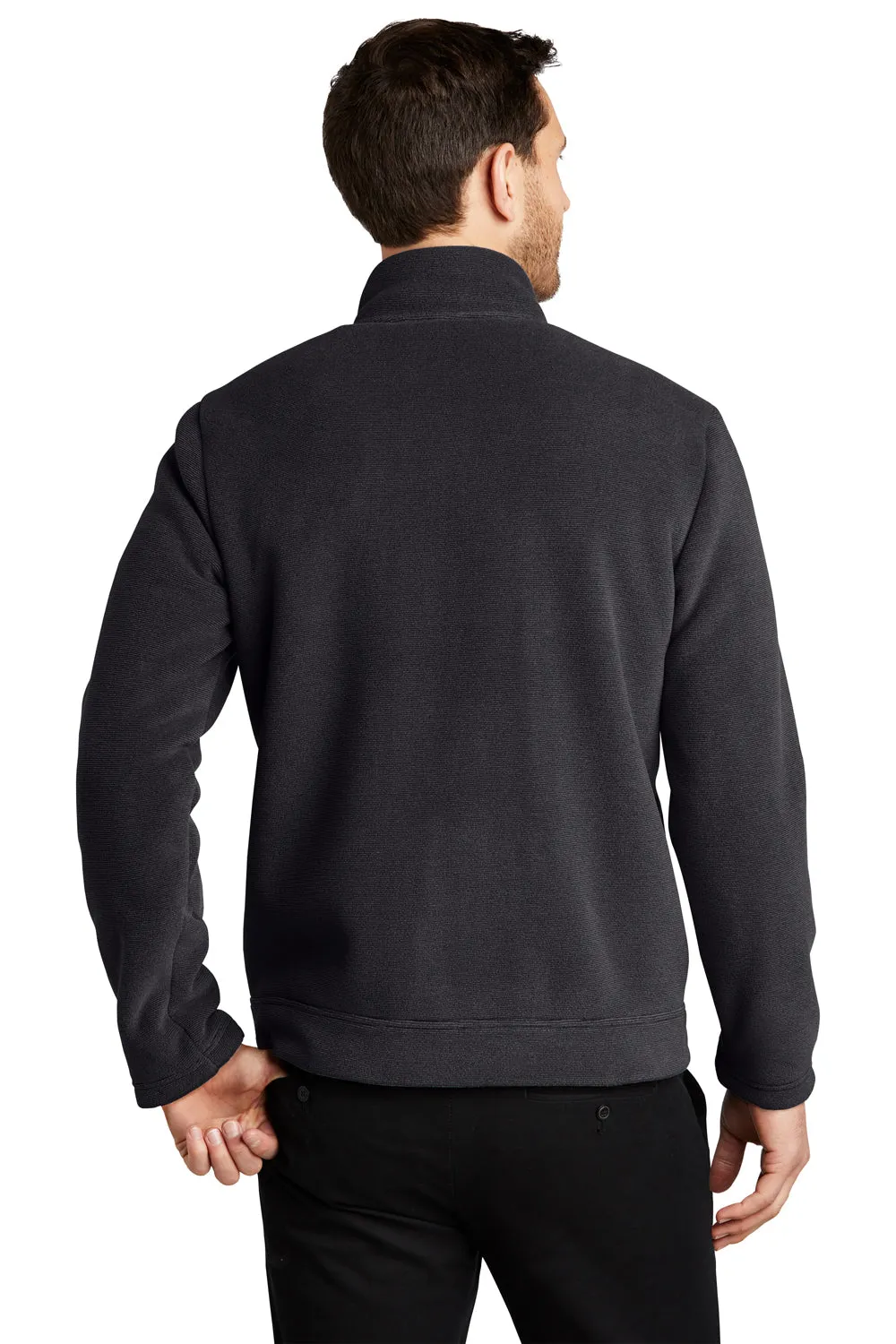 Port Authority Mens Ultra Warm Brushed Fleece Full Zip Jacket - Graphite Grey/Deep Black