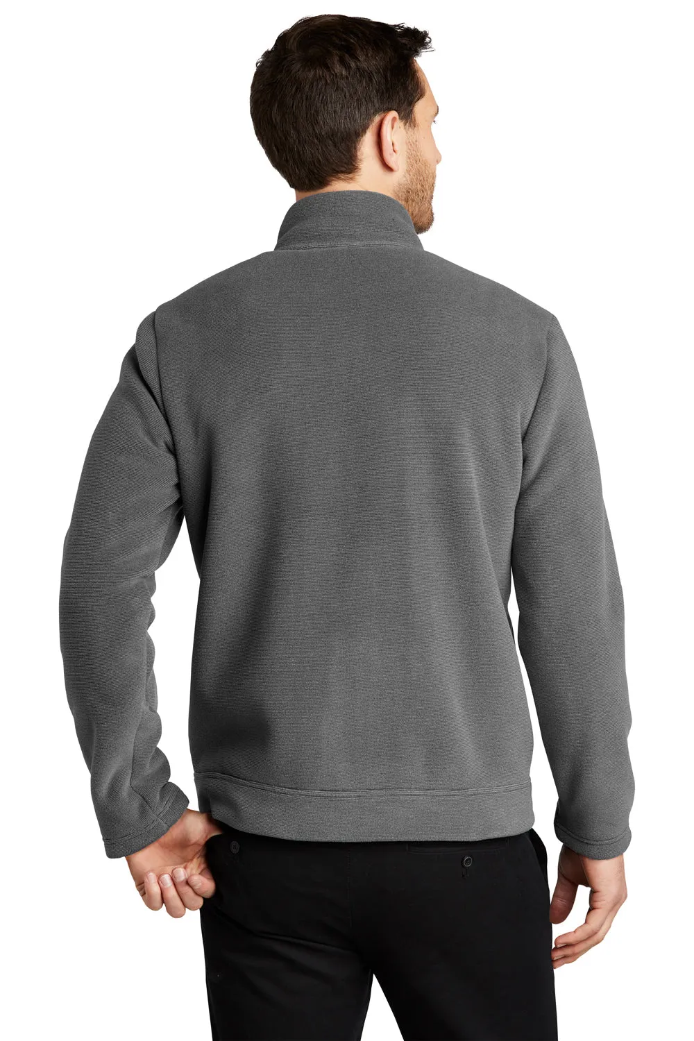 Port Authority Mens Ultra Warm Brushed Fleece Full Zip Jacket - Gusty Grey/Sterling Grey