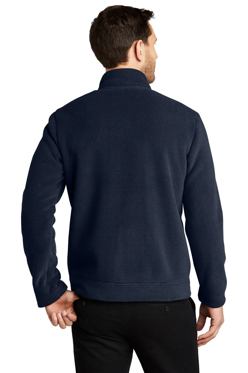 Port Authority Mens Ultra Warm Brushed Fleece Full Zip Jacket - Insignia Blue/River Navy Blue