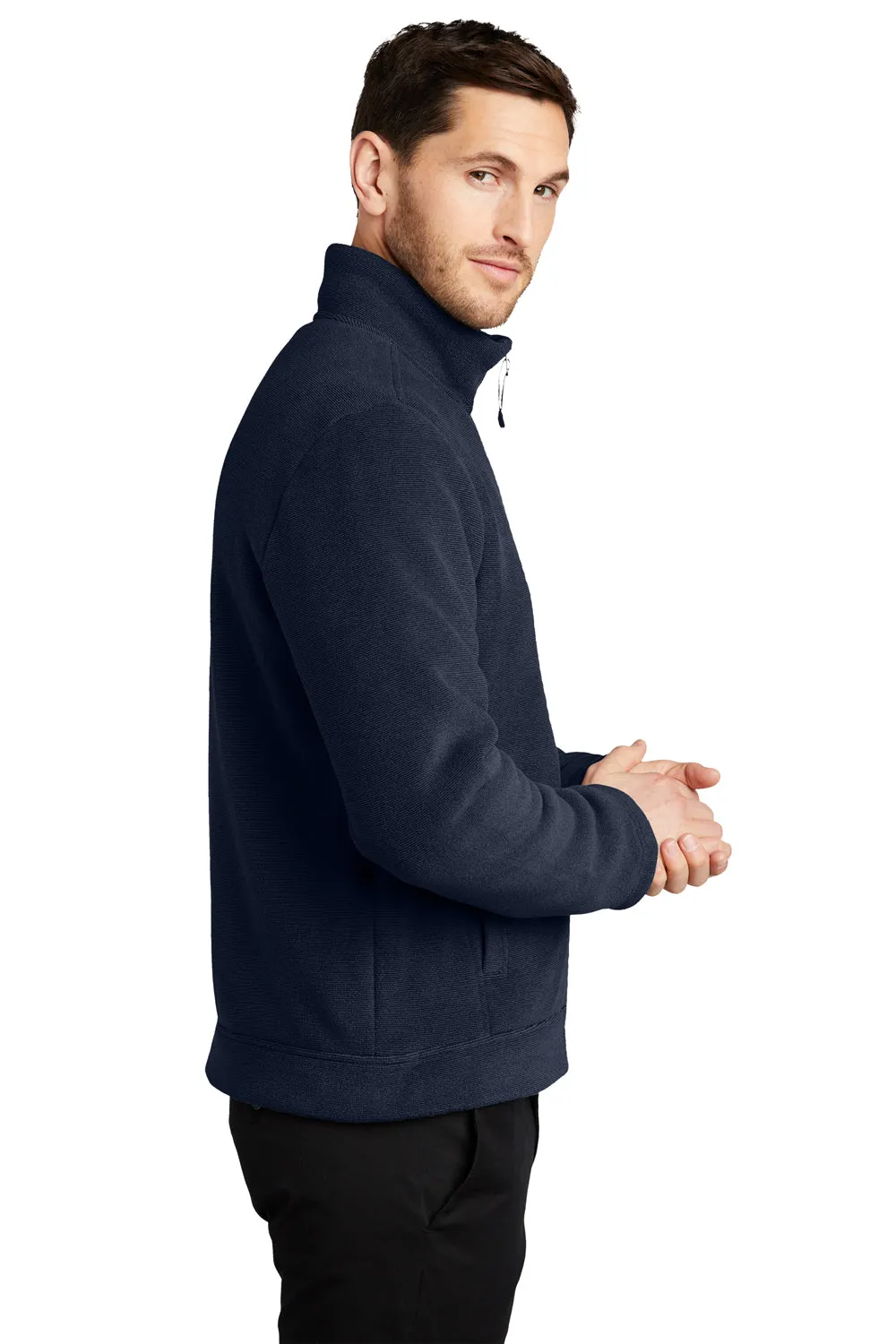 Port Authority Mens Ultra Warm Brushed Fleece Full Zip Jacket - Insignia Blue/River Navy Blue