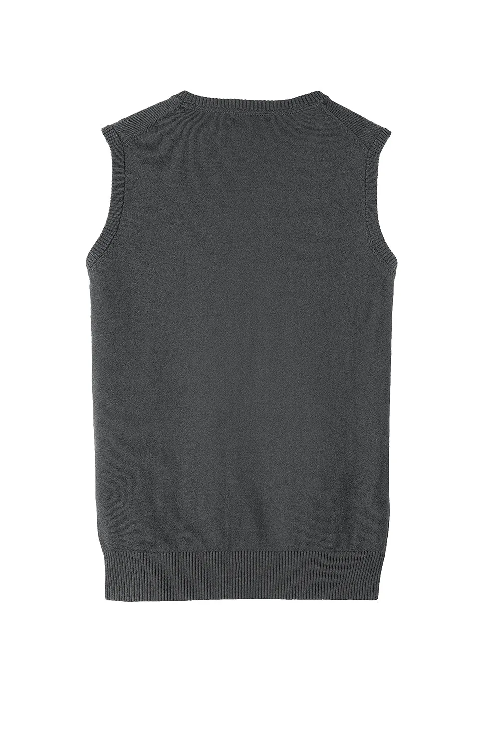 Port Authority Mens V-Neck Sweater Vest - Heather Charcoal Grey - Closeout