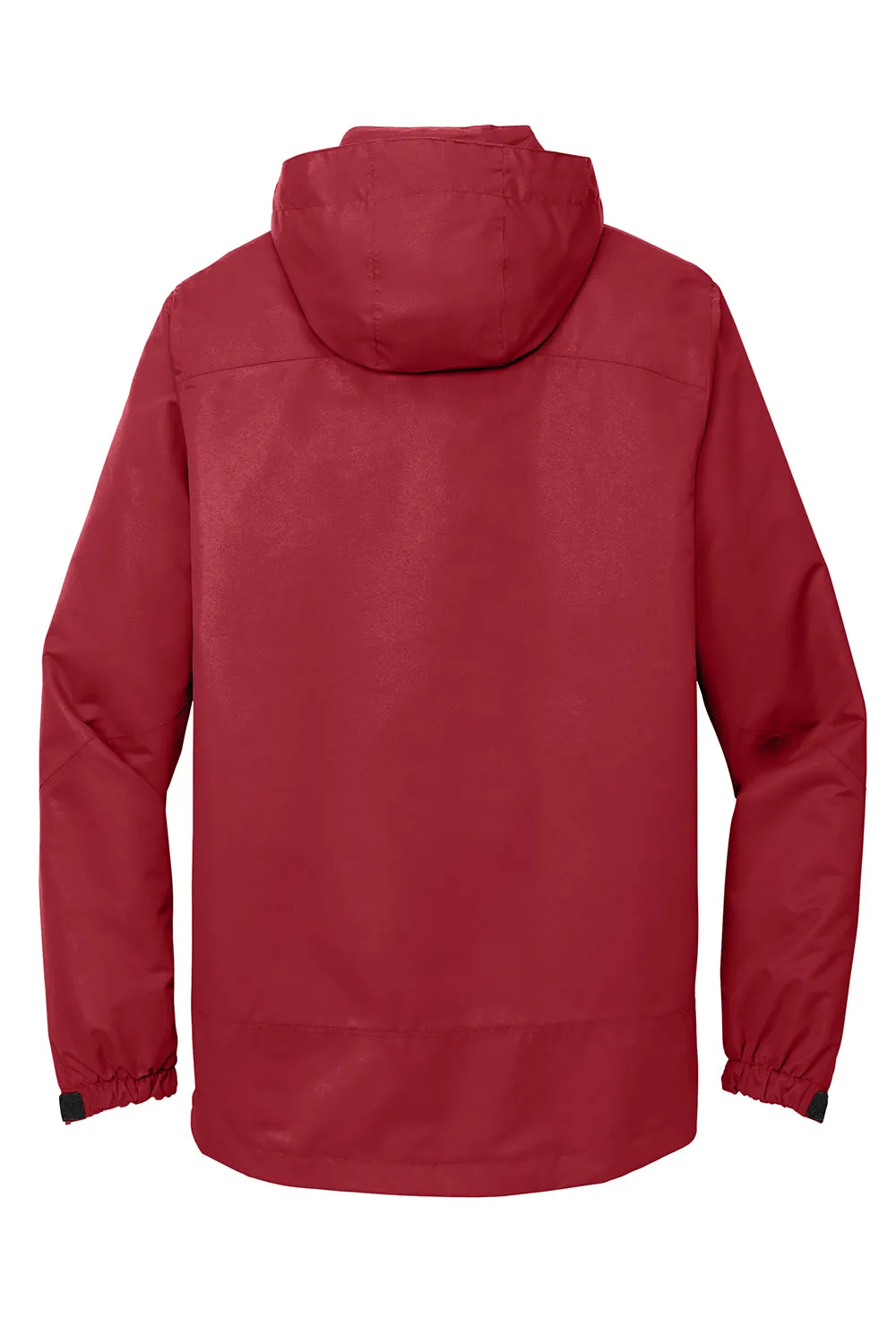 Port Authority Mens Vortex 3-in-1 Waterproof Full Zip Hooded Jacket - Rich Red/Black