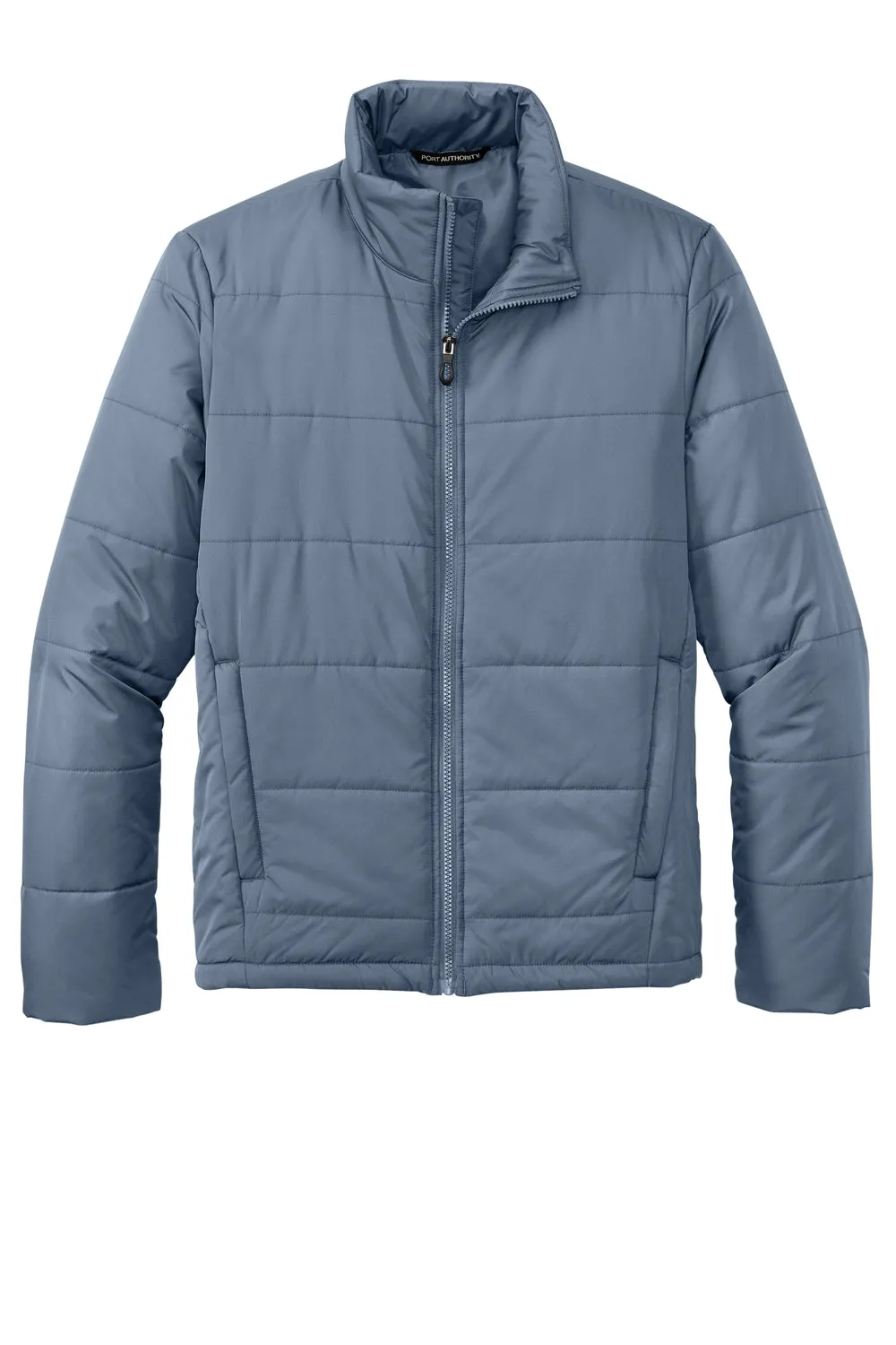 Port Authority Mens Water Resistant Full Zip Puffer Jacket - Dusk Blue