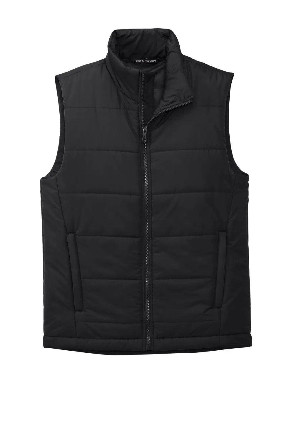 Port Authority Mens Water Resistant Full Zip Puffer Vest - Deep Black
