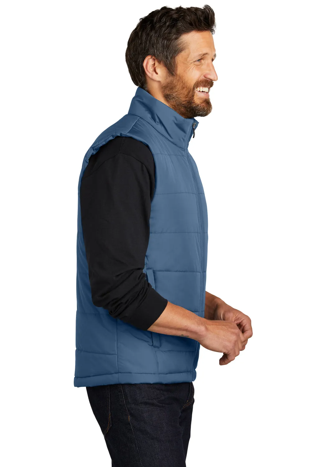 Port Authority Mens Water Resistant Full Zip Puffer Vest - Dusk Blue