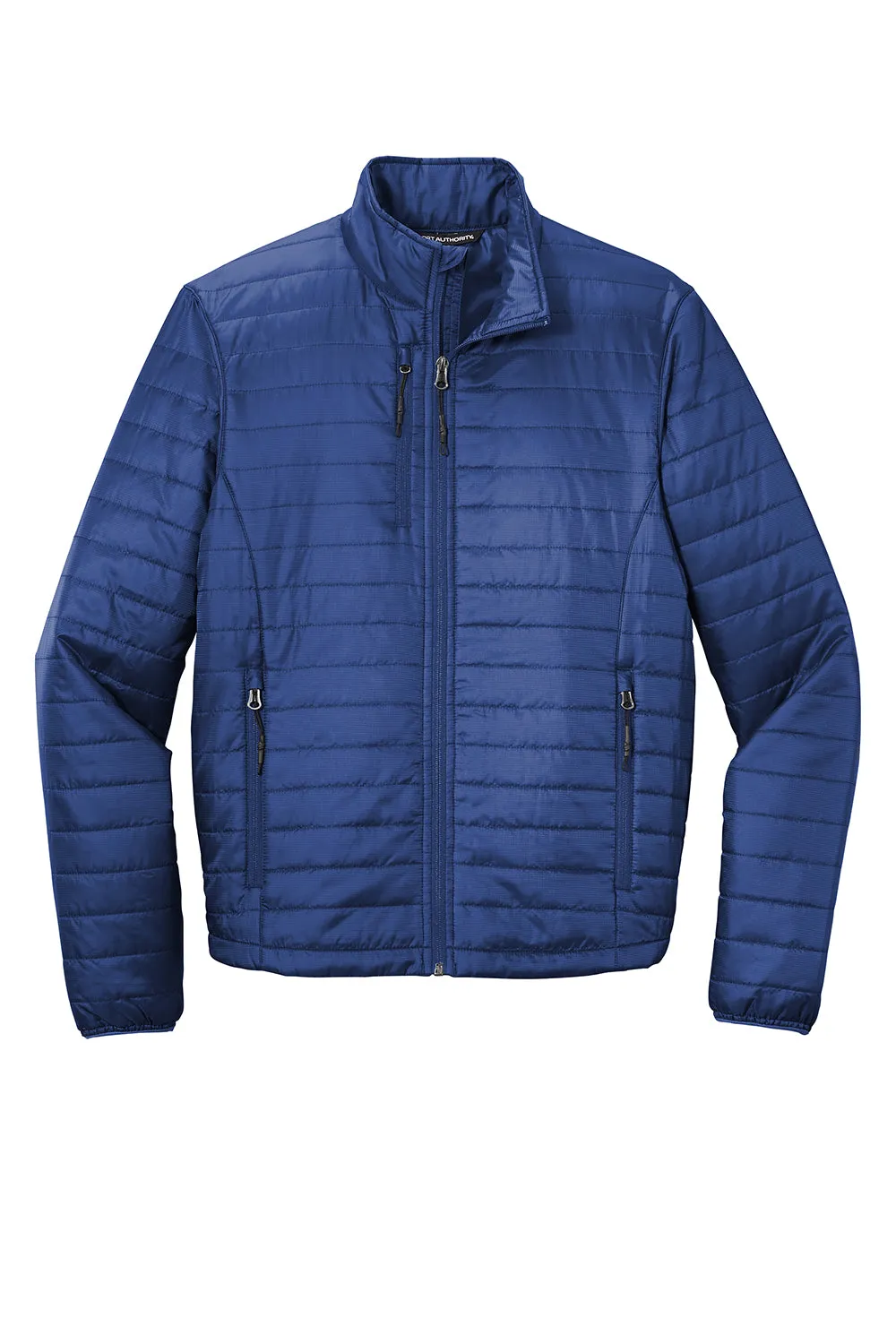 Port Authority Mens Water Resistant Packable Puffy Full Zip Jacket - Cobalt Blue