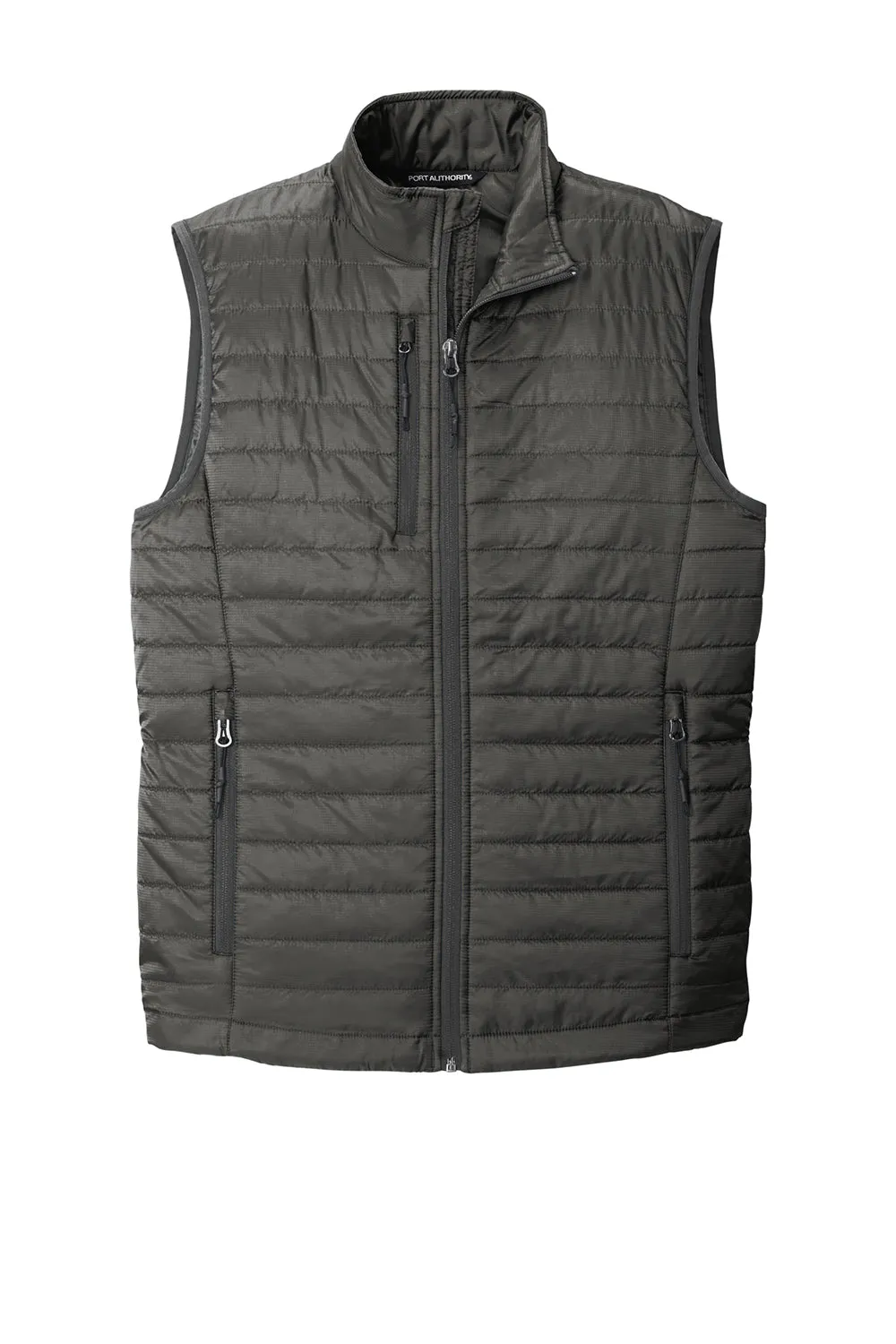Port Authority Mens Water Resistant Packable Puffy Full Zip Vest - Sterling Grey/Graphite Grey