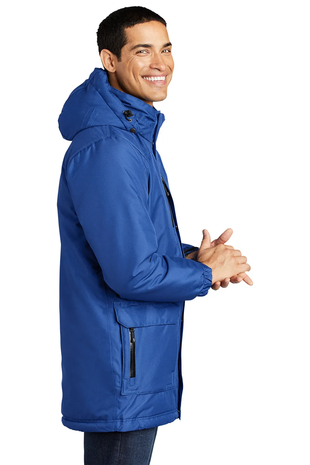 Port Authority Mens Waterproof Full Zip Hooded Jacket - Royal Blue