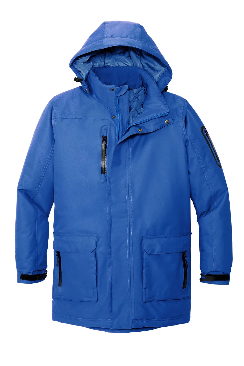 Port Authority Mens Waterproof Full Zip Hooded Jacket - Royal Blue