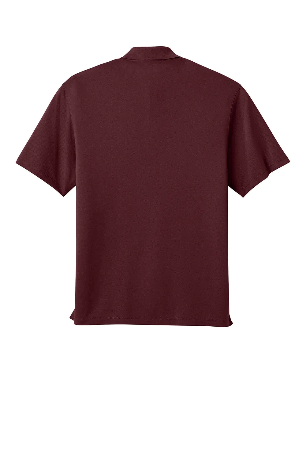 Port Authority Mens Wearever Moisture Wicking Pique Short Sleeve Polo Shirt - Burgundy