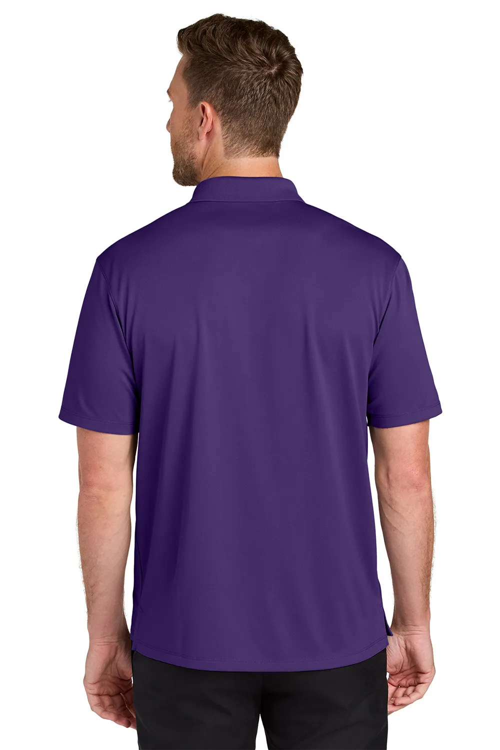 Port Authority Mens Wearever Moisture Wicking Pique Short Sleeve Polo Shirt - Prism Purple