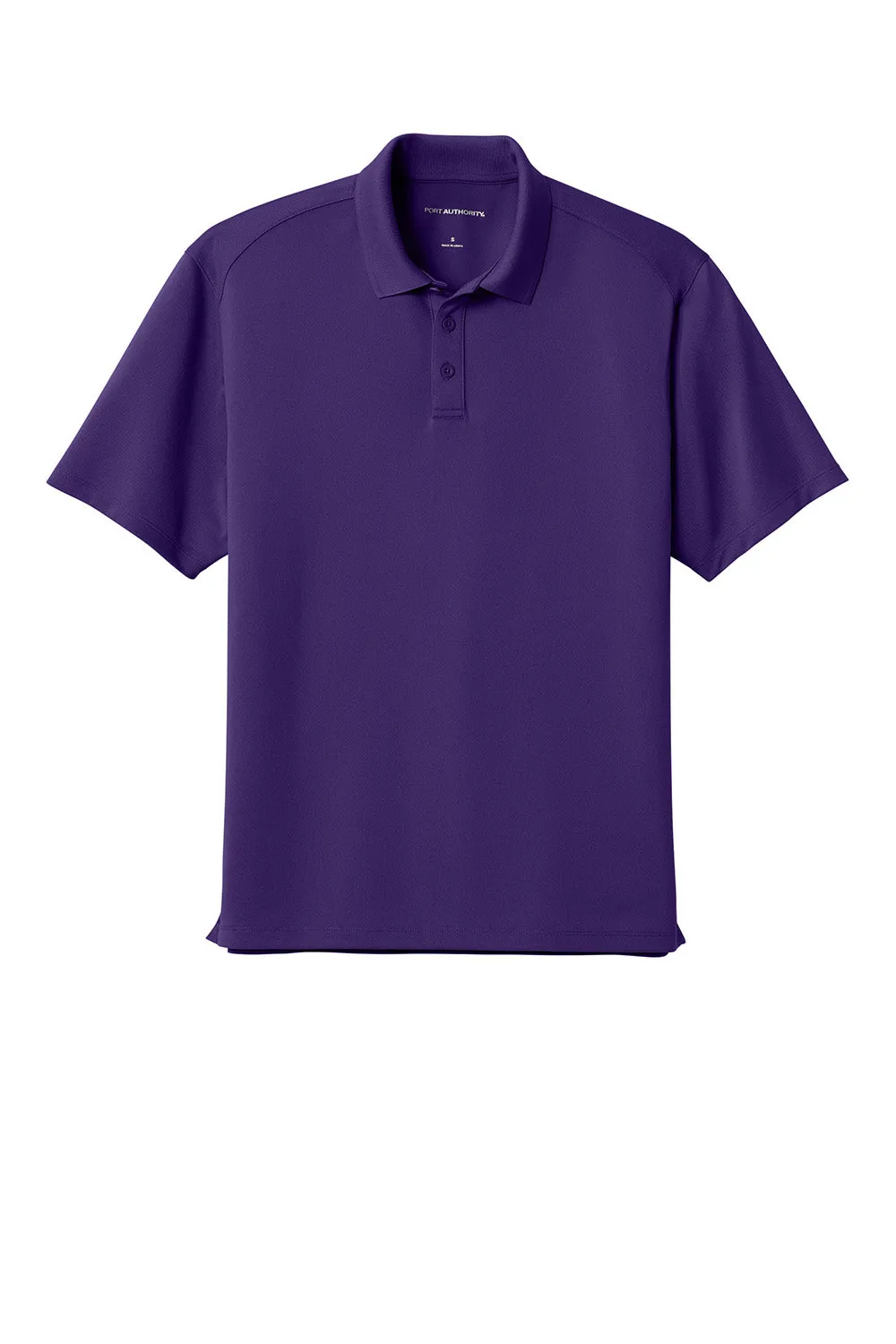 Port Authority Mens Wearever Moisture Wicking Pique Short Sleeve Polo Shirt - Prism Purple