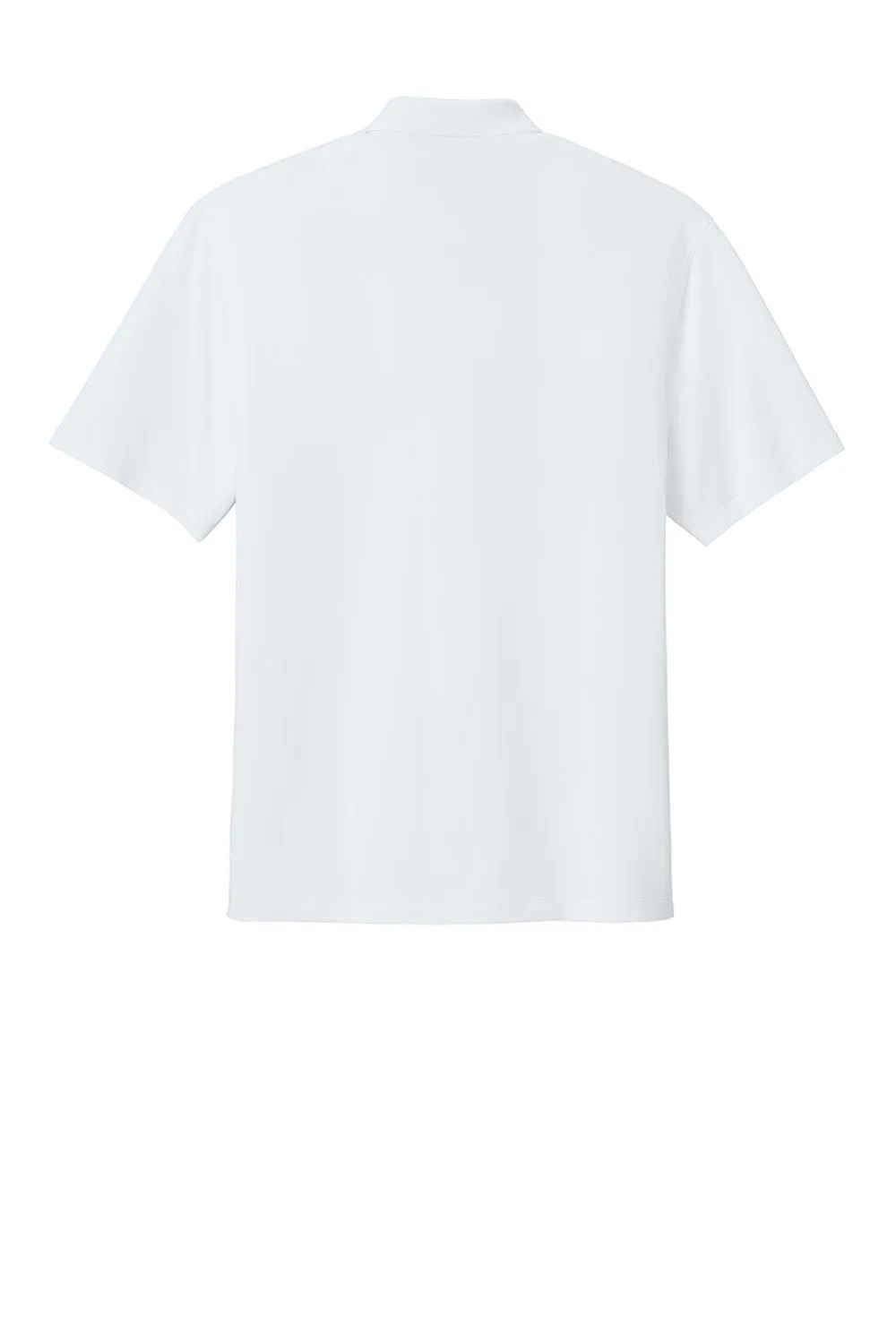 Port Authority Mens Wearever Moisture Wicking Pique Short Sleeve Polo Shirt - White