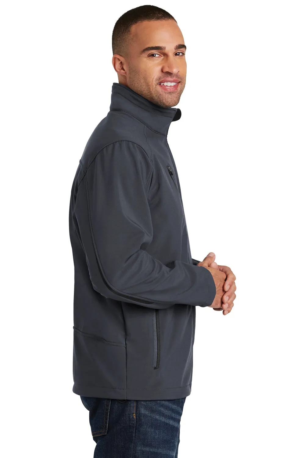 Port Authority Mens Welded Wind & Water Resistant Full Zip Jacket - Battleship Grey