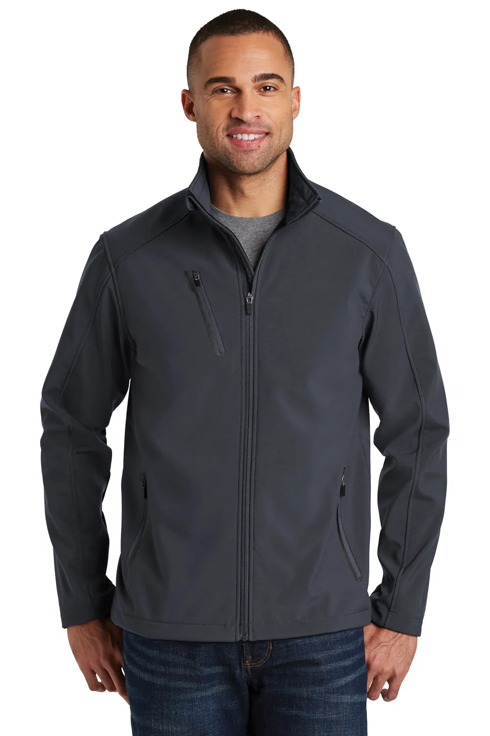 Port Authority Mens Welded Wind & Water Resistant Full Zip Jacket - Battleship Grey