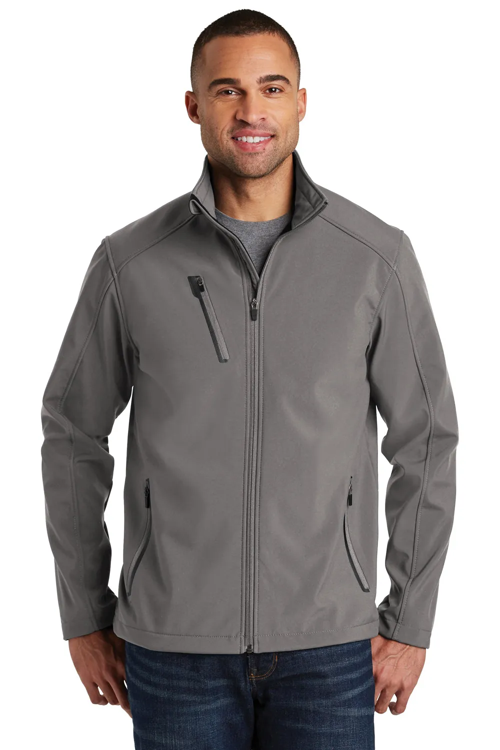 Port Authority Mens Welded Wind & Water Resistant Full Zip Jacket - Deep Smoke Grey