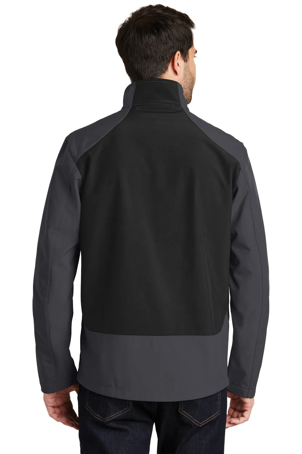 Port Authority Mens Wind & Water Resistant Full Zip Jacket - Battleship Grey/Black