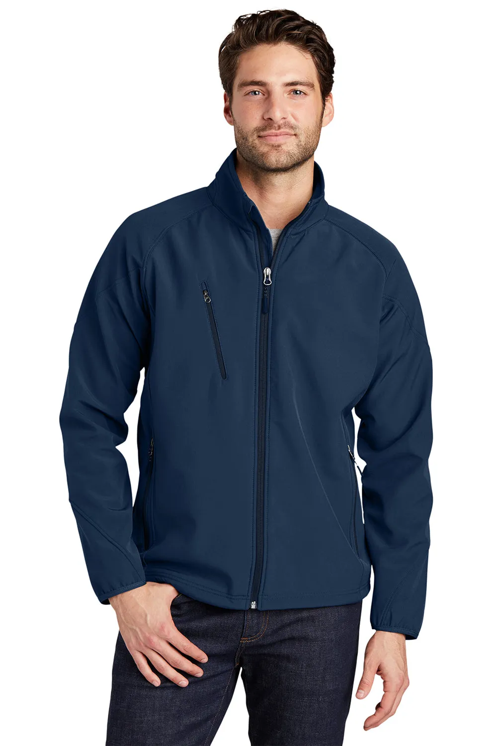 Port Authority Mens Wind & Water Resistant Full Zip Jacket - Insignia Blue - Closeout