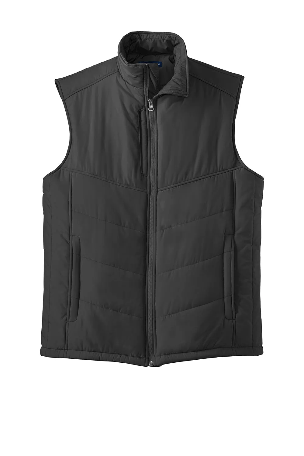 Port Authority Mens Wind & Water Resistant Full Zip Puffy Vest - Black