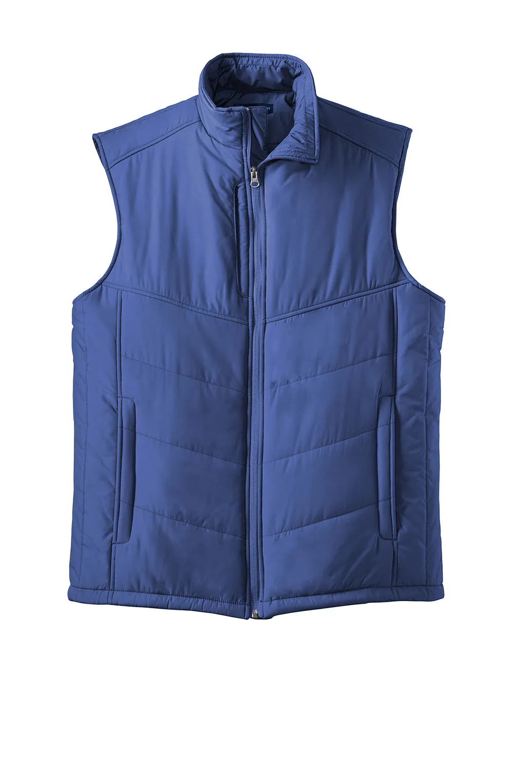 Port Authority Mens Wind & Water Resistant Full Zip Puffy Vest - Mediterranean Blue