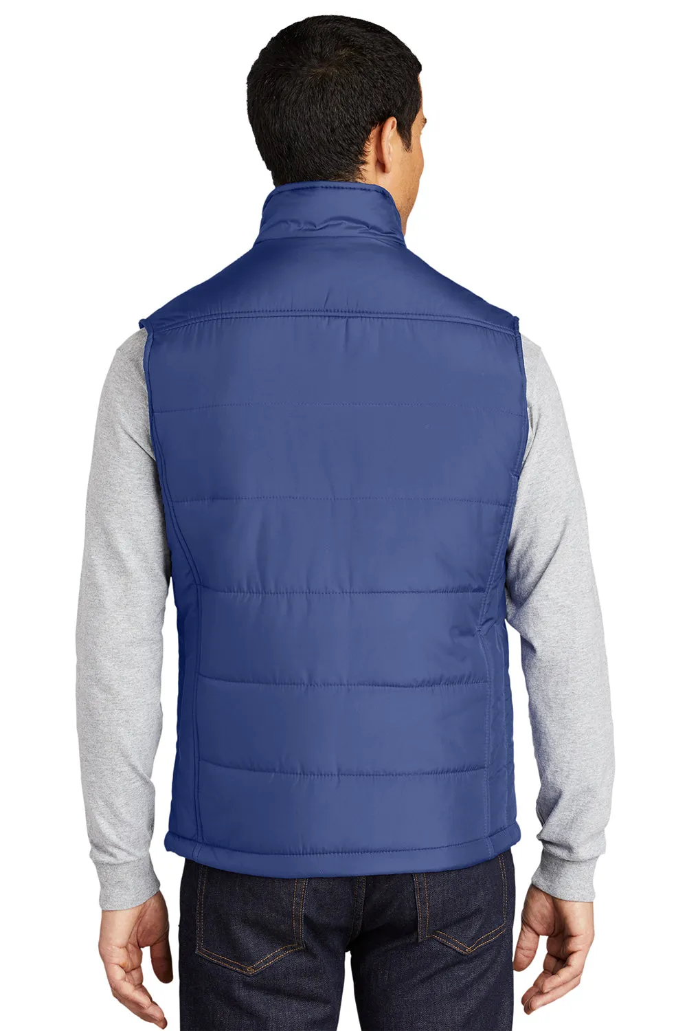 Port Authority Mens Wind & Water Resistant Full Zip Puffy Vest - Mediterranean Blue