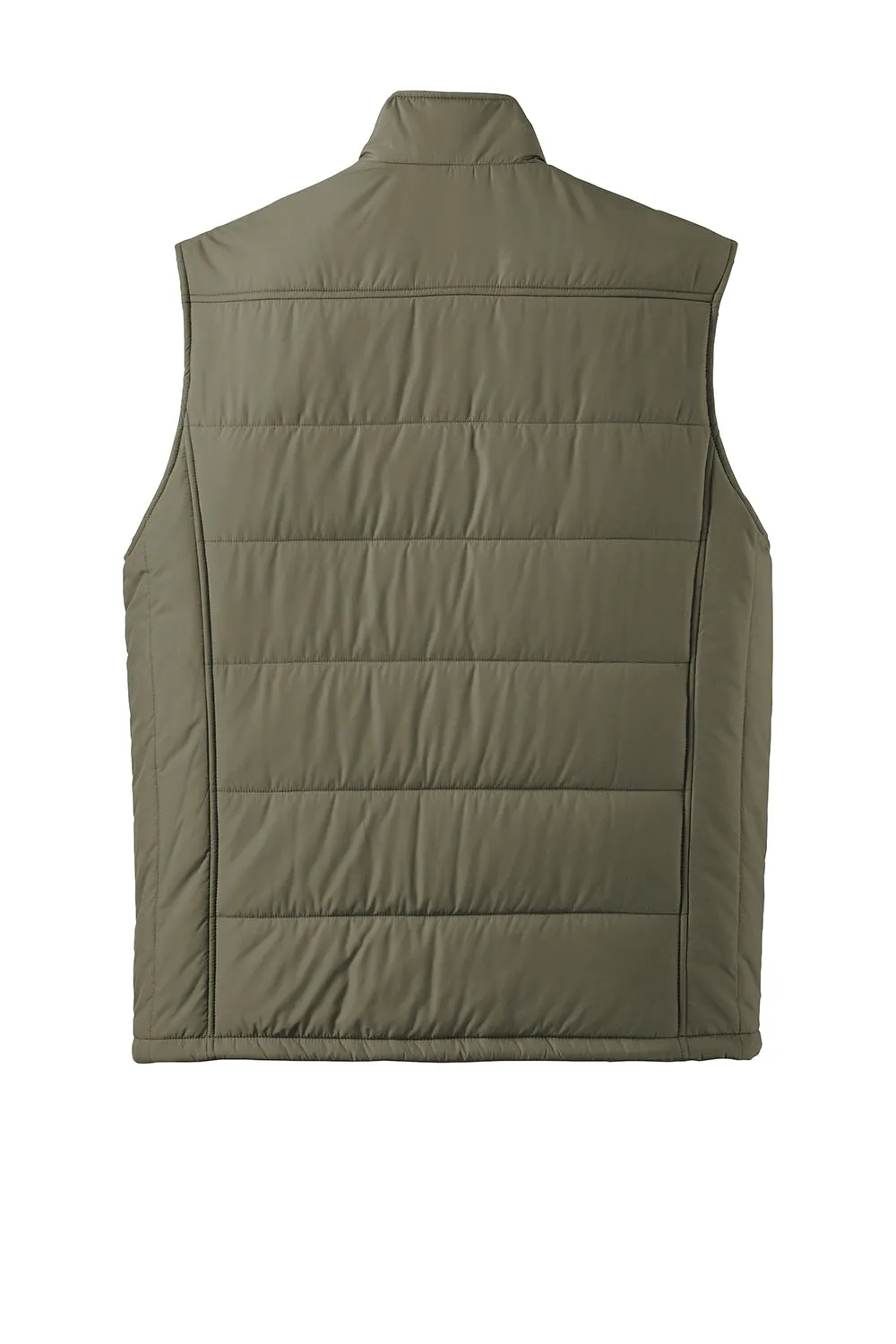 Port Authority Mens Wind & Water Resistant Full Zip Puffy Vest - Olive Green